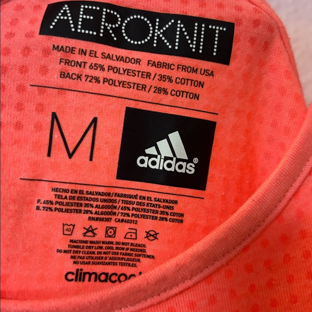 Adidas Vibrant Orange Athletic Tank - Picture 3 of 5